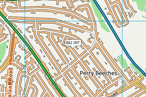 B42 2NT map - OS VectorMap District (Ordnance Survey)