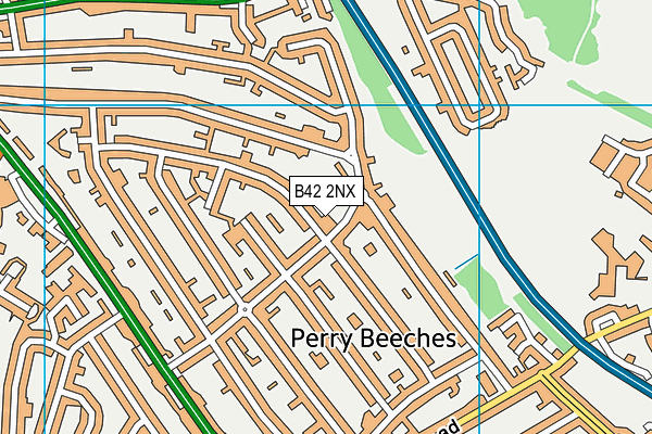 B42 2NX map - OS VectorMap District (Ordnance Survey)