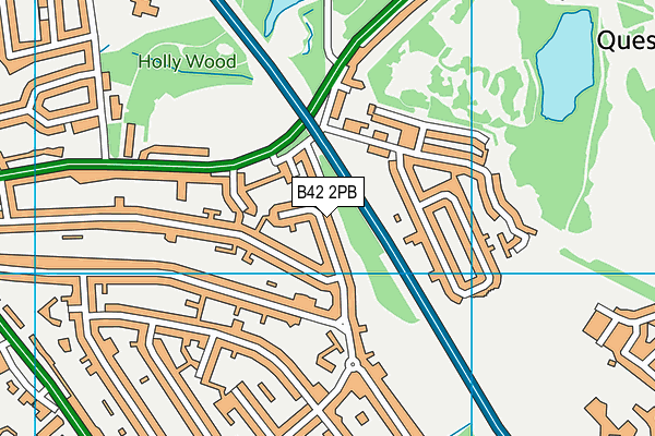 B42 2PB map - OS VectorMap District (Ordnance Survey)