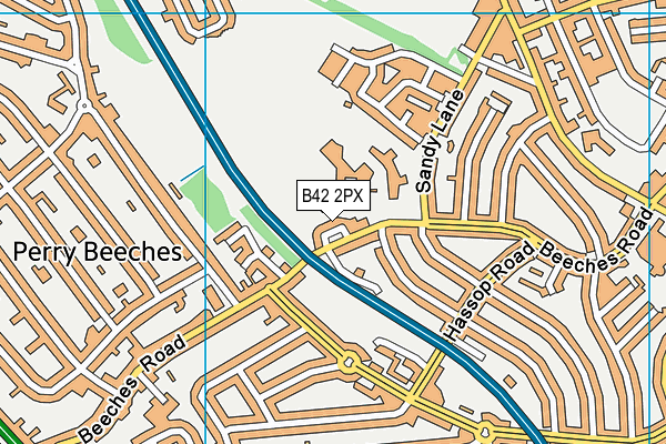 Perry Beeches Nursery School map (B42 2PX) - OS VectorMap District (Ordnance Survey)