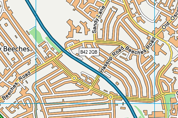 B42 2QB map - OS VectorMap District (Ordnance Survey)