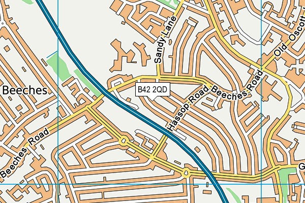 B42 2QD map - OS VectorMap District (Ordnance Survey)