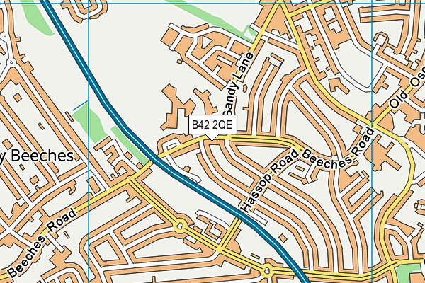 B42 2QE map - OS VectorMap District (Ordnance Survey)