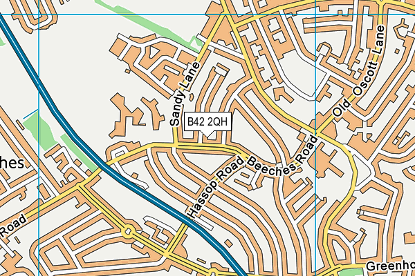 B42 2QH map - OS VectorMap District (Ordnance Survey)