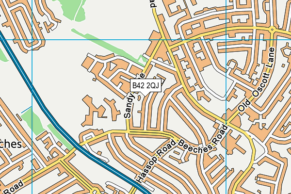 B42 2QJ map - OS VectorMap District (Ordnance Survey)