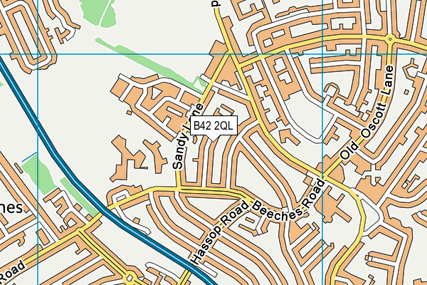 B42 2QL map - OS VectorMap District (Ordnance Survey)