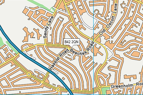 B42 2QN map - OS VectorMap District (Ordnance Survey)