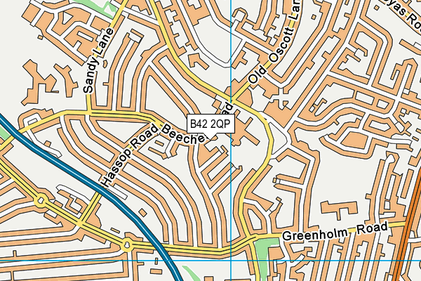 B42 2QP map - OS VectorMap District (Ordnance Survey)