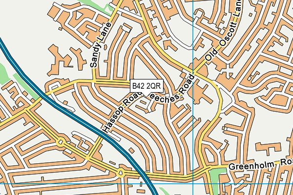 B42 2QR map - OS VectorMap District (Ordnance Survey)