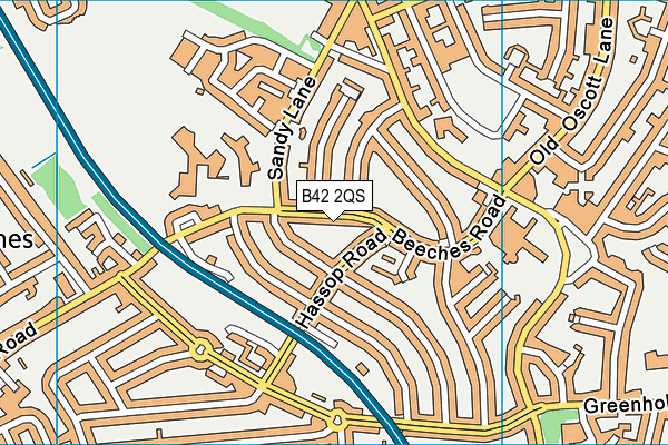 B42 2QS map - OS VectorMap District (Ordnance Survey)