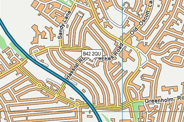 B42 2QU map - OS VectorMap District (Ordnance Survey)