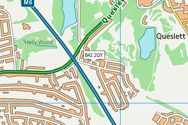 B42 2QY map - OS VectorMap District (Ordnance Survey)