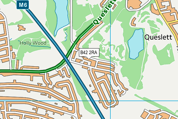 B42 2RA map - OS VectorMap District (Ordnance Survey)