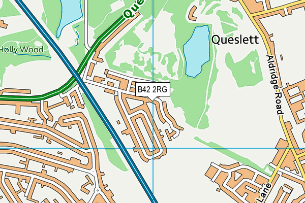 Queslett Park Golf Centre (Closed) map (B42 2RG) - OS VectorMap District (Ordnance Survey)