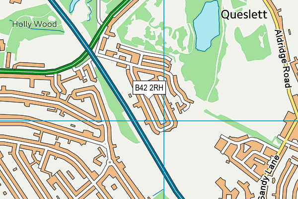 B42 2RH map - OS VectorMap District (Ordnance Survey)