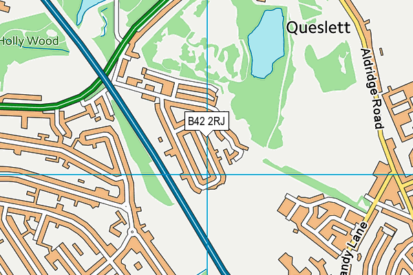 B42 2RJ map - OS VectorMap District (Ordnance Survey)