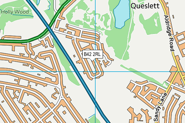B42 2RL map - OS VectorMap District (Ordnance Survey)