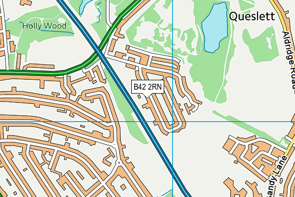 B42 2RN map - OS VectorMap District (Ordnance Survey)
