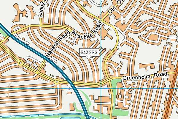 B42 2RS map - OS VectorMap District (Ordnance Survey)