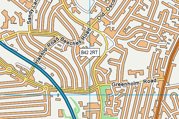 B42 2RT map - OS VectorMap District (Ordnance Survey)