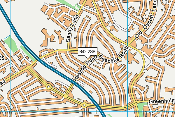 B42 2SB map - OS VectorMap District (Ordnance Survey)