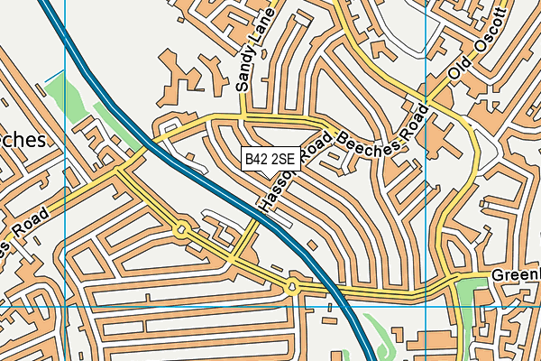 B42 2SE map - OS VectorMap District (Ordnance Survey)