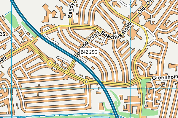 B42 2SG map - OS VectorMap District (Ordnance Survey)
