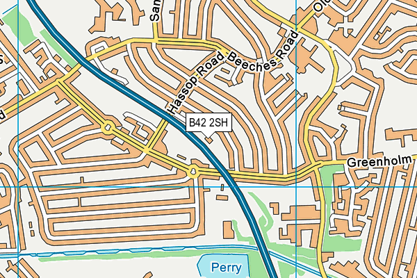 B42 2SH map - OS VectorMap District (Ordnance Survey)