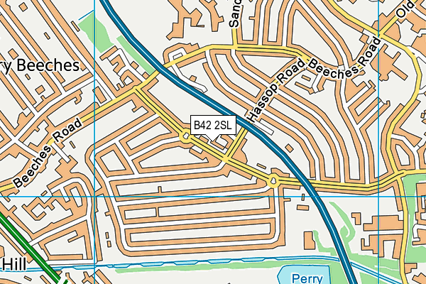 B42 2SL map - OS VectorMap District (Ordnance Survey)