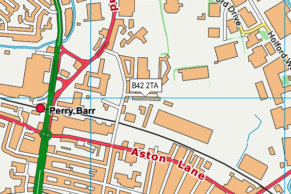 B42 2TA map - OS VectorMap District (Ordnance Survey)