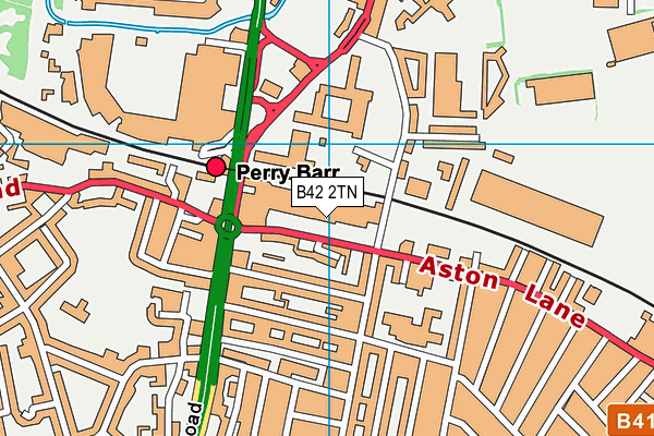 B42 2TN map - OS VectorMap District (Ordnance Survey)