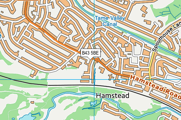 Hamstead Primary School map (B43 5BE) - OS VectorMap District (Ordnance Survey)