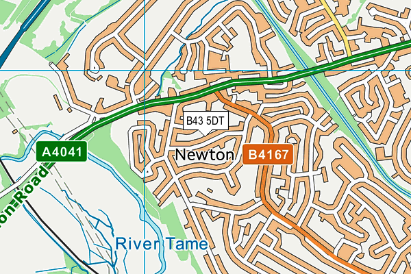 B43 5DT map - OS VectorMap District (Ordnance Survey)