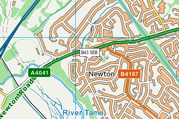 B43 5EB map - OS VectorMap District (Ordnance Survey)