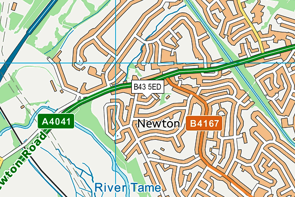 B43 5ED map - OS VectorMap District (Ordnance Survey)