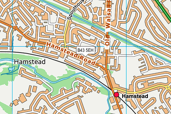 B43 5EH map - OS VectorMap District (Ordnance Survey)