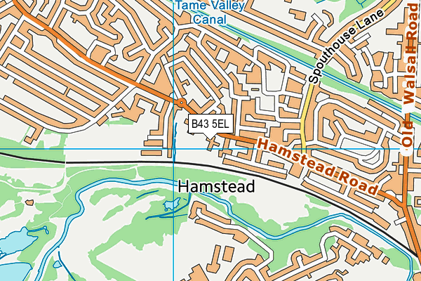 B43 5EL map - OS VectorMap District (Ordnance Survey)