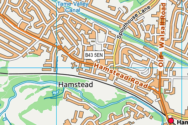 B43 5EN map - OS VectorMap District (Ordnance Survey)