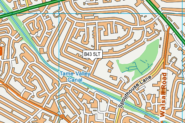 B43 5LT map - OS VectorMap District (Ordnance Survey)