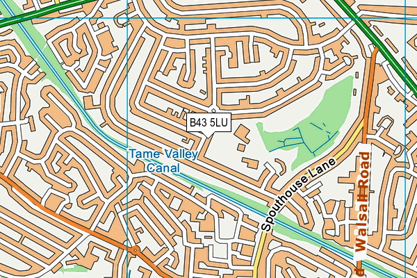 B43 5LU map - OS VectorMap District (Ordnance Survey)