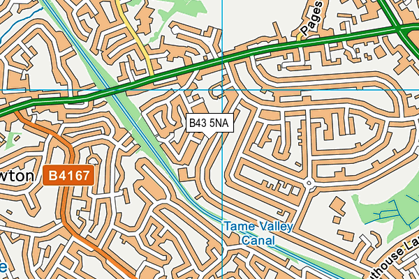 B43 5NA map - OS VectorMap District (Ordnance Survey)