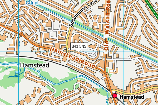 B43 5NS map - OS VectorMap District (Ordnance Survey)