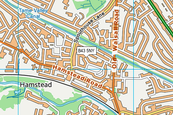 B43 5NY map - OS VectorMap District (Ordnance Survey)