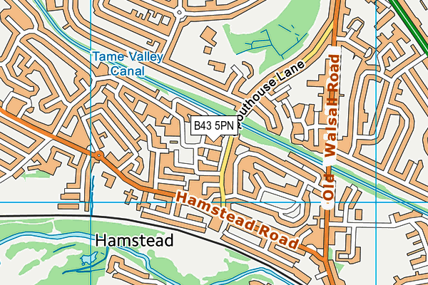 B43 5PN map - OS VectorMap District (Ordnance Survey)