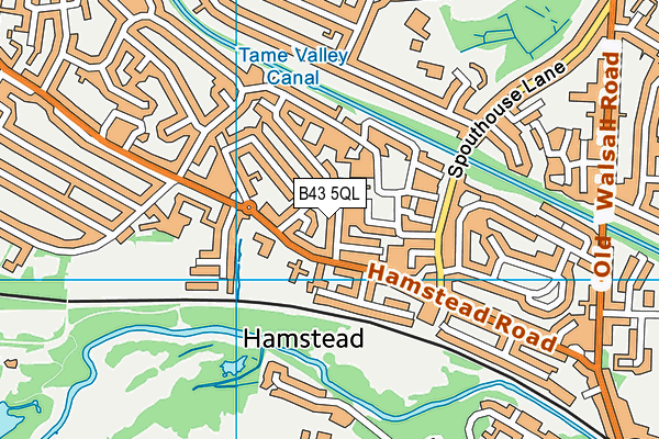 B43 5QL map - OS VectorMap District (Ordnance Survey)