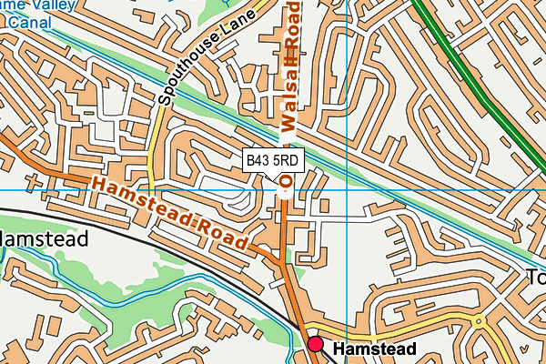B43 5RD map - OS VectorMap District (Ordnance Survey)