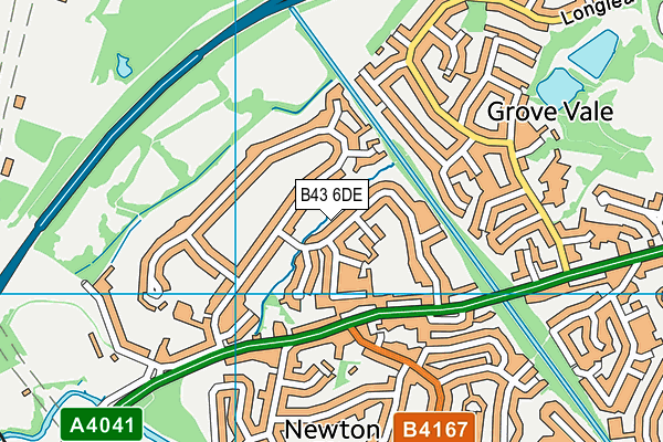 B43 6DE map - OS VectorMap District (Ordnance Survey)