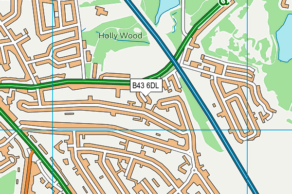 B43 6DL map - OS VectorMap District (Ordnance Survey)