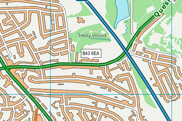 B43 6EA map - OS VectorMap District (Ordnance Survey)