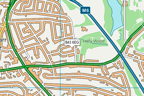 B43 6EG map - OS VectorMap District (Ordnance Survey)
